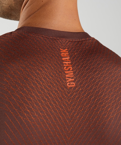 Gymshark Apex Tanque Sem Costura Cereja Marrom-pimenta Vermelho