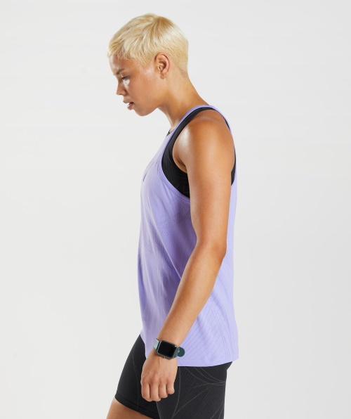 Tanque Sem Costura Gymshark Apex Polvilhado Violeta-digital Violeta