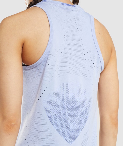Gymshark Apex Tanque Sem Costura Lavanda Azul-quadra Azul
