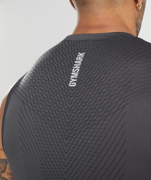 Tanque Sem Costura Gymshark Apex ônix Cinza-preto