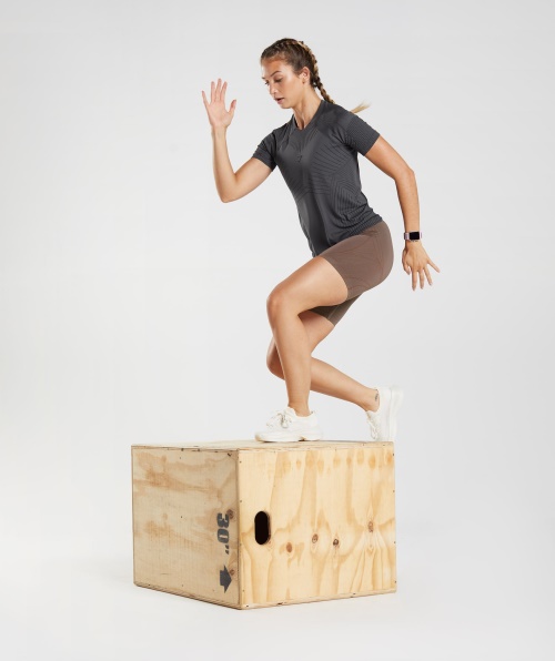 Gymshark Apex Top Sem Costura ônix Cinza-preto