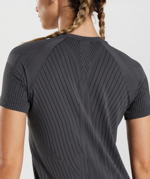 Gymshark Apex Top Sem Costura ônix Cinza-preto
