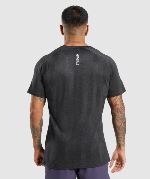Camiseta Gymshark Apex Preto-ônix Cinza