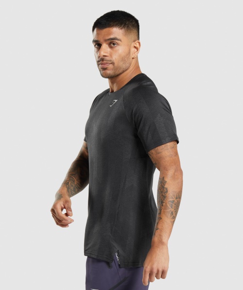 Camiseta Gymshark Apex Preto-ônix Cinza