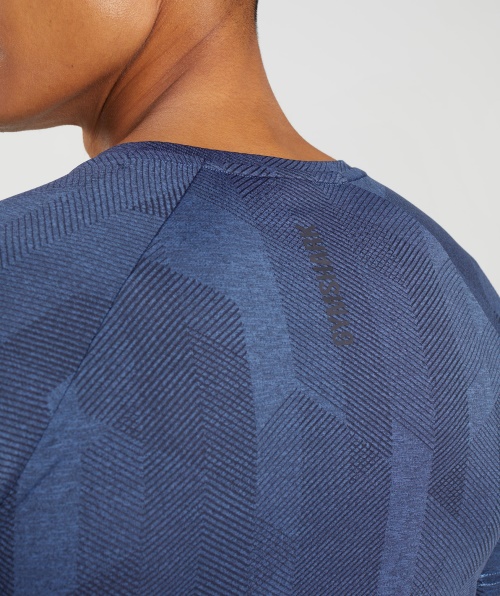 Camiseta Gymshark Apex ônix Cinza Quadra Azul