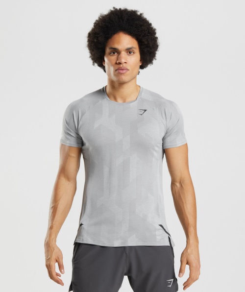 Camiseta Gymshark Apex Cinza Esfumado Cinza Claro