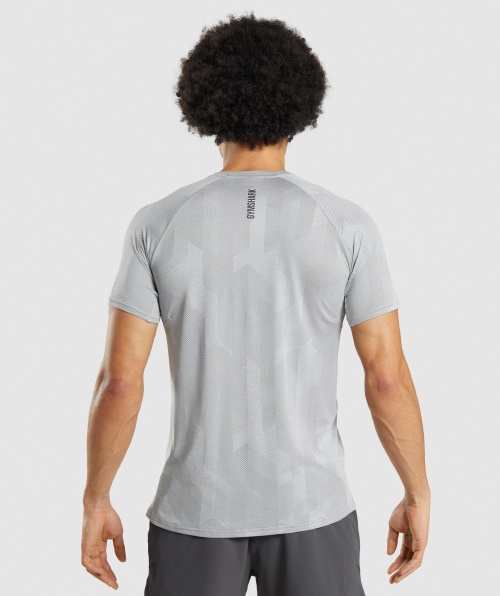 Camiseta Gymshark Apex Cinza Esfumado Cinza Claro
