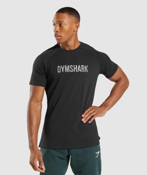 Camiseta Gymshark Apollo Camo Preta