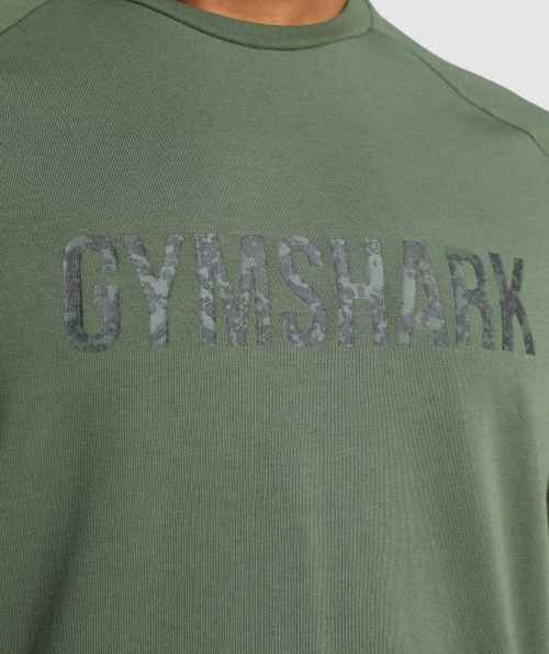 Camiseta Apollo Camo Gymshark Verde Camuflada