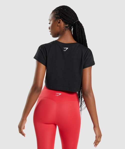 Top Cropped Apollo Gymshark Preto