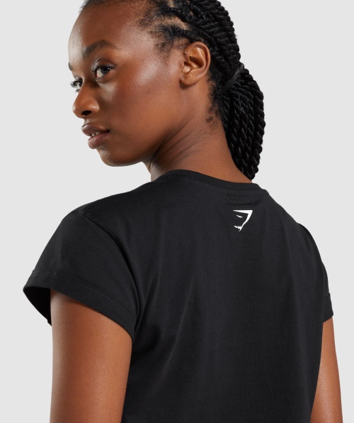 Top Cropped Apollo Gymshark Preto