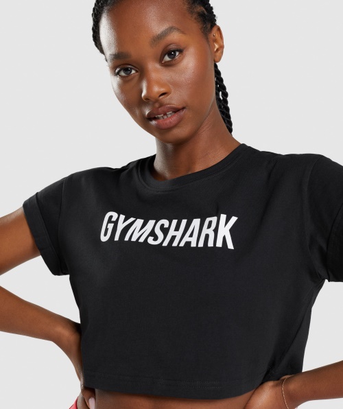 Top Cropped Apollo Gymshark Preto