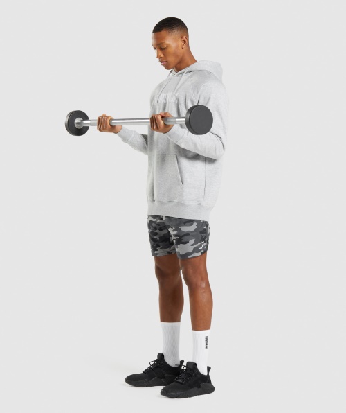 Moletom Com Capuz Apollo Gymshark Cinza Claro Core Marl