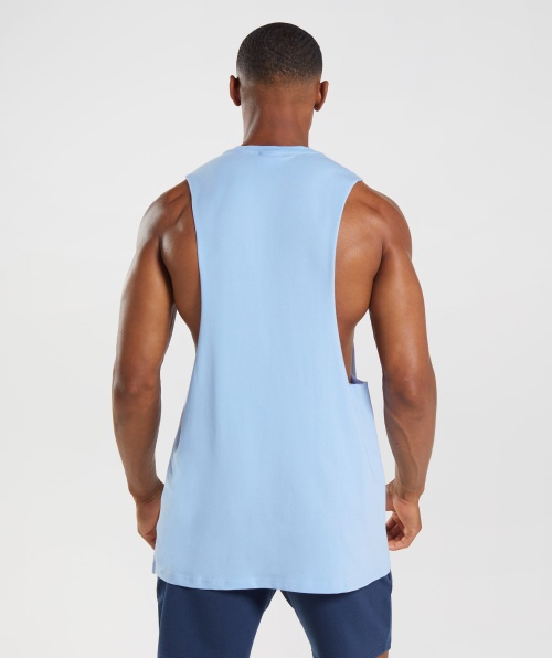 Gymshark Apollo Infill Braço Drop Tanque Moonstone Azul