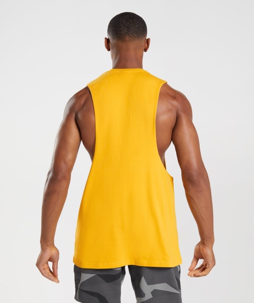 Gymshark Apollo Infill Drop Arm Tank Açafrão Amarelo