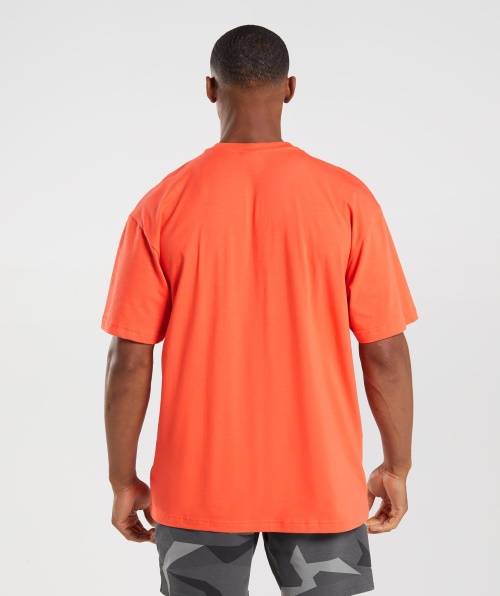 Gymshark Apollo Infill Camiseta Oversized Mamão Laranja