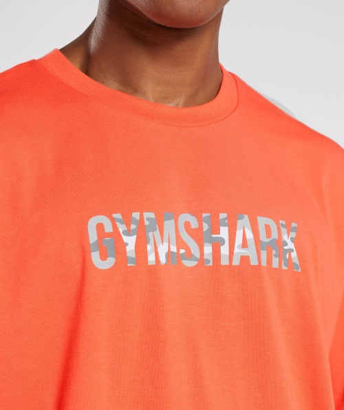 Gymshark Apollo Infill Camiseta Oversized Mamão Laranja