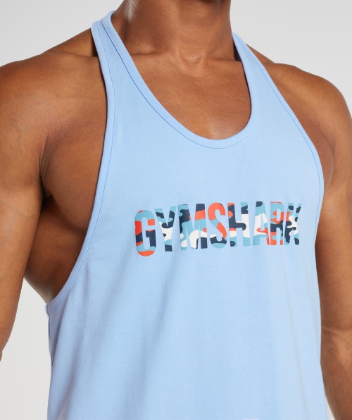 Gymshark Apollo Preenchimento Stringer Pedra Da Lua Azul