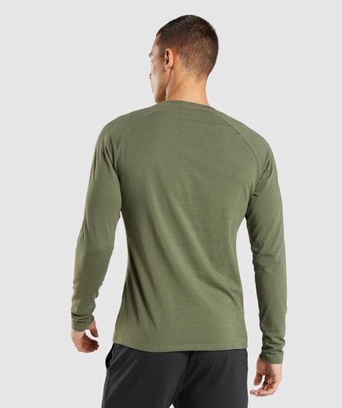 Camiseta De Manga Longa Gymshark Apollo Core Olive