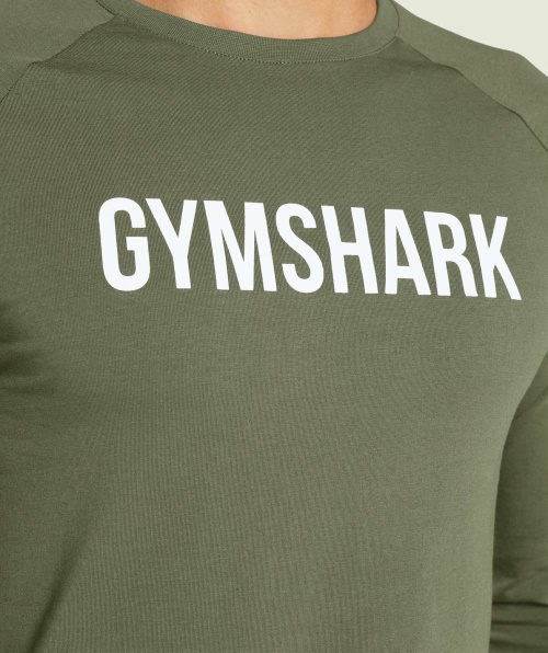 Camiseta De Manga Longa Gymshark Apollo Core Olive