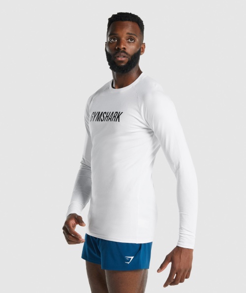 Camiseta Branca De Manga Longa Apolo Gymshark Apollo