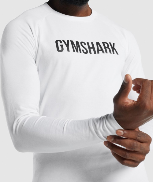 Camiseta Branca De Manga Longa Apolo Gymshark Apollo