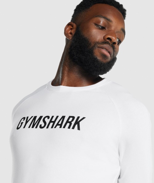 Camiseta Branca Gymshark Apollo Manga Longa