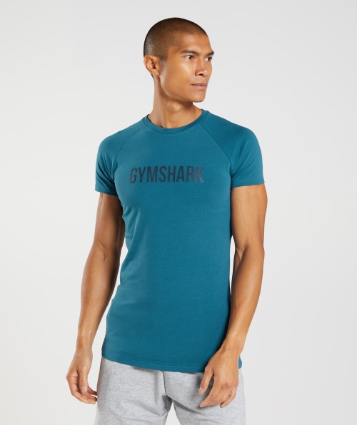 Camiseta Apolo Gymshark Azul Atlantico