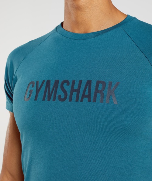 Camiseta Apolo Gymshark Azul Atlantico