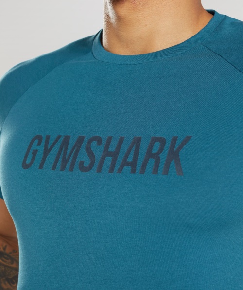 Camiseta Gymshark Apollo Masculina Atlantic Blue
