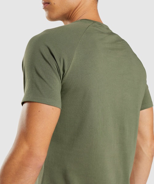 Camiseta Apolo Gymshark Masculina Core Olive
