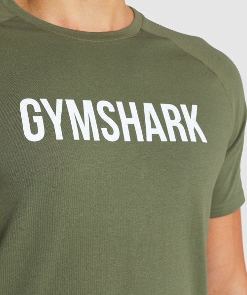Camiseta Apolo Gymshark Masculina Core Olive