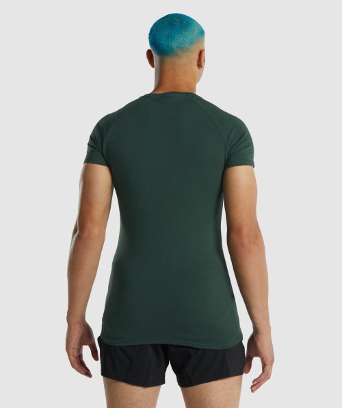 Camiseta Gymshark Apollo Homem Verde Escuro