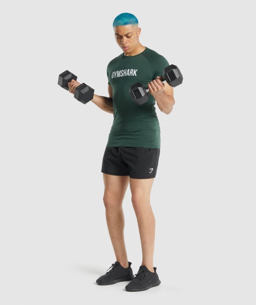 Camiseta Gymshark Apollo Homem Verde Escuro