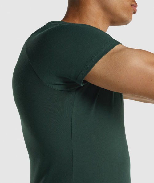 Camiseta Gymshark Apollo Homem Verde Escuro