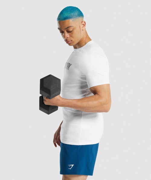 Camiseta Gymshark Apollo Masculina Branca