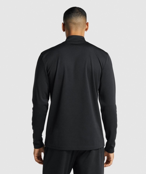 Gymshark Chegada Pulôver 1/4 Zip Preto