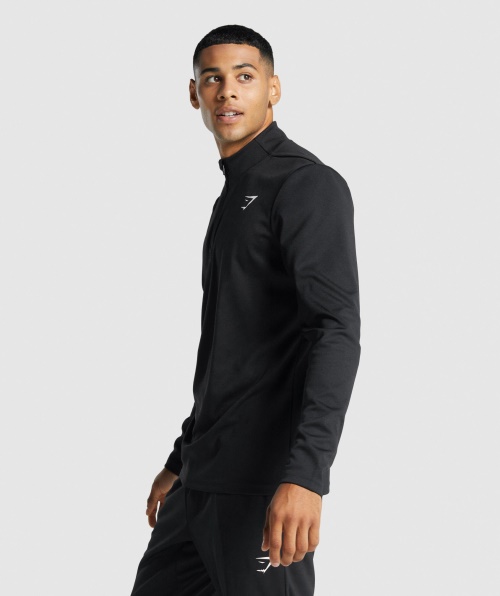 Gymshark Chegada Pulôver 1/4 Zip Preto