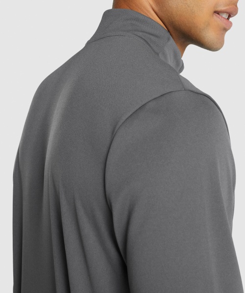 Gymshark Chegada 1/4 Zip Pullover Carvão