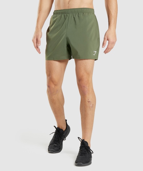 Gymshark Chegada 5" Shorts Core Verde-oliva