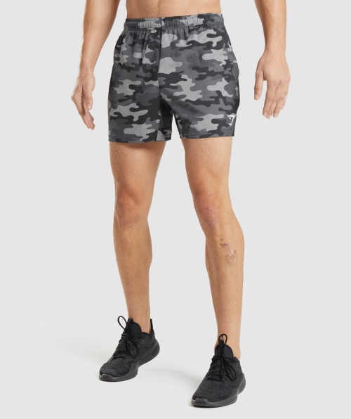 Gymshark Bermuda 5" Com Estampa Cinza