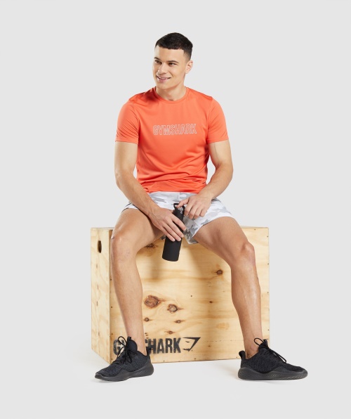 Camiseta Com Gráfico De Chegada Do Gymshark Mamão Laranja
