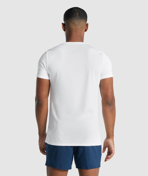 Camiseta Com Estampa De Chegada Do Gymshark Branca
