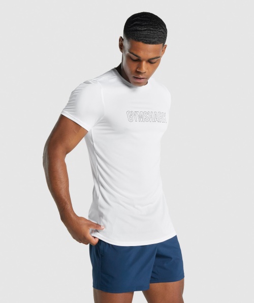 Camiseta Com Estampa De Chegada Do Gymshark Branca