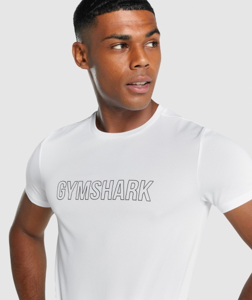 Camiseta Com Estampa De Chegada Do Gymshark Branca