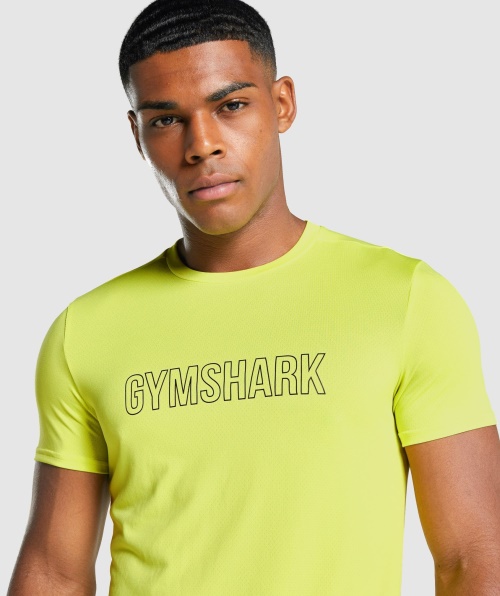 Camiseta Com Estampa De Chegada Gymshark Amarela