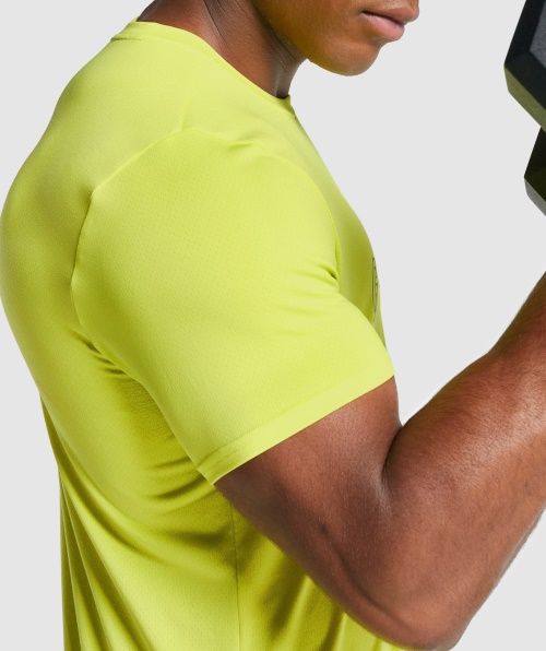 Camiseta Com Estampa De Chegada Gymshark Amarela