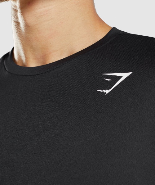 Camiseta De Manga Longa Gymshark Chegada Preta