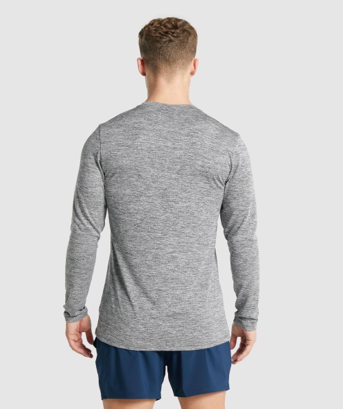Camiseta Gymshark De Chegada Marl Manga Longa Carvão Marl