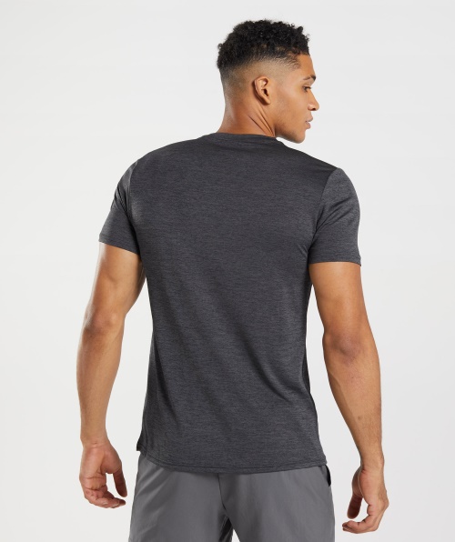 Camiseta Gymshark Chegada Marl Preto-ônix Cinza Marl